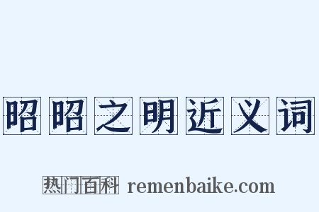 昭昭之明近义词是什么意思的图片